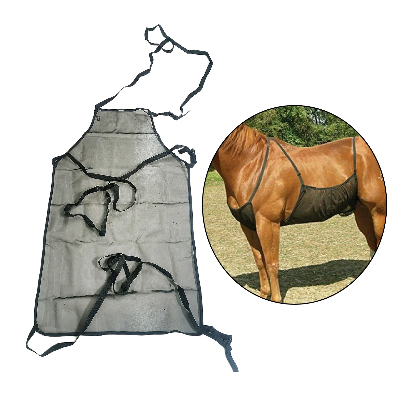 Durable Horse Fly Sheet Mesh Belly Guard Adjustable Abdomen Outdoor Blanket Rug