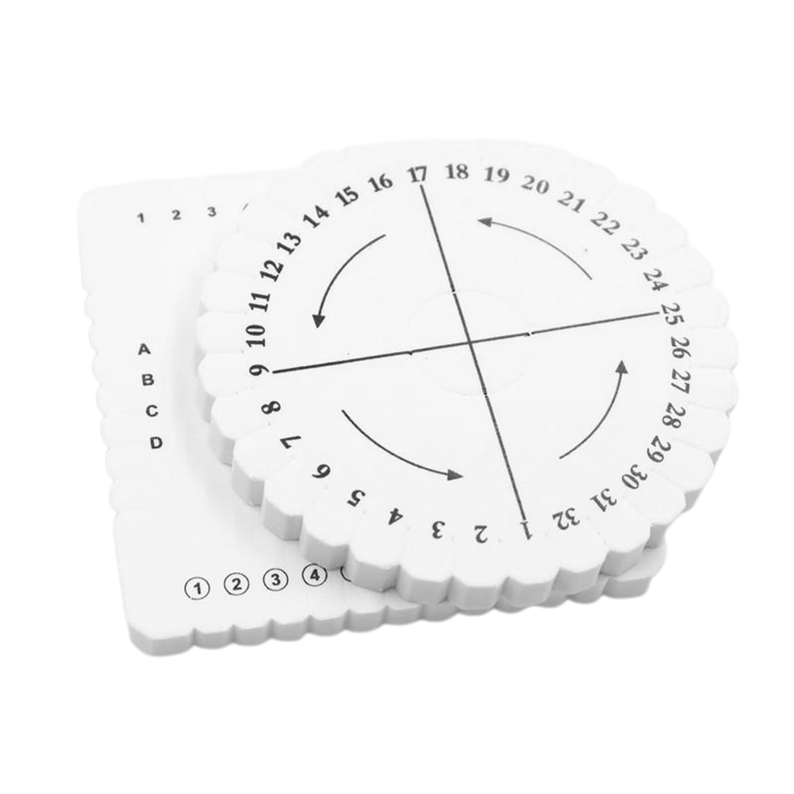 2pcs Round Braiding Disc Square Kumihimo Beading Cord Disk Braiding Plates Handmade DIY Bracelet Braided Weaving Board