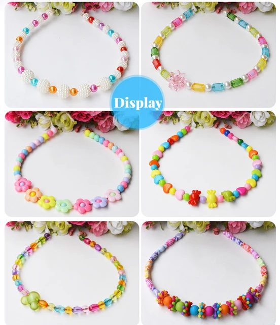 3-7mm DIY Handmade Beads Kit Charms Elastic String Jewelry Making Bracelets  Set Children's Game kids