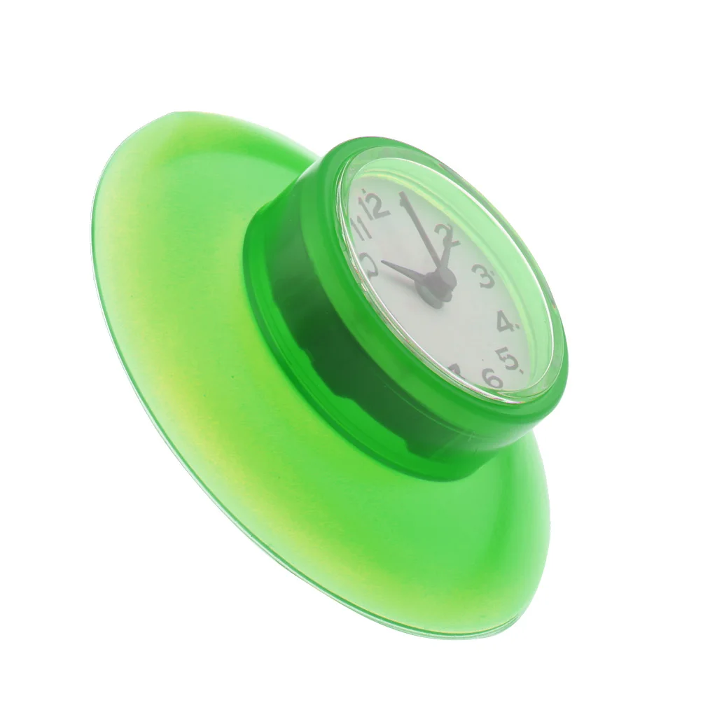 Mini Waterproof Kitchen Bathroom Bath Shower Clock with Suction Cup Multicolor