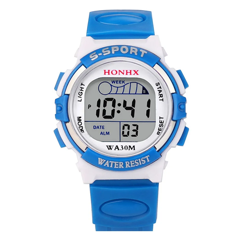 Watch For Boy Kids Fashion Waterproof Children Boy Lcd Digital Stopwatch Date Rubber Sport Wrist Watch שעונים לגבר Часы Мужские