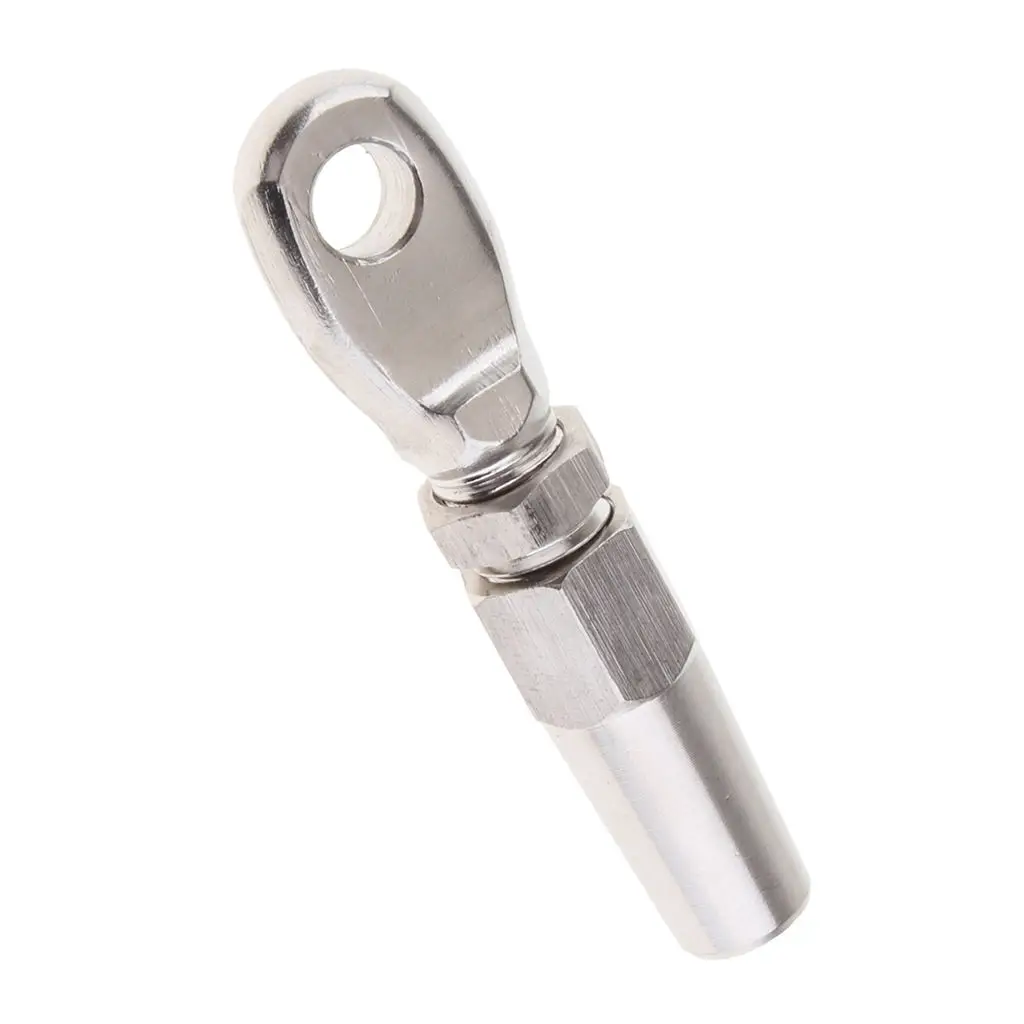 316 Marine Grade Stainless Steel Swageless Eye Terminal For 4mm Wire Rope