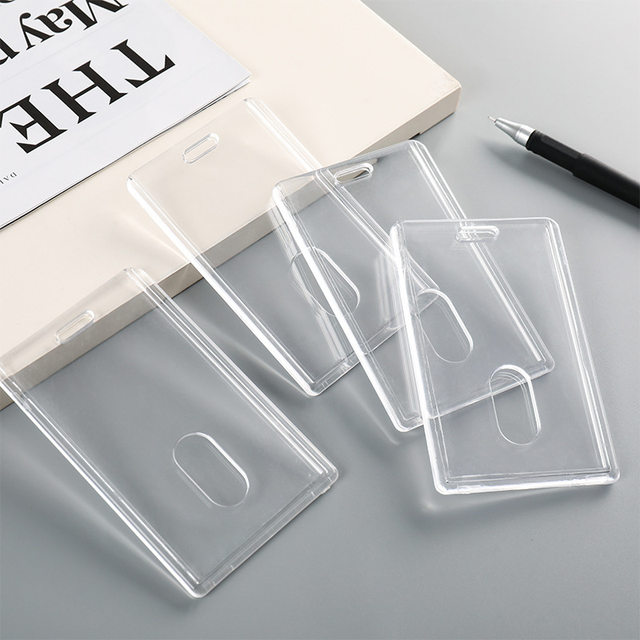 Portatarjetas Transparente De Plástico - Para Tarjetas De Crédito, Identificación, Membresía O Cartilla De Vacunación