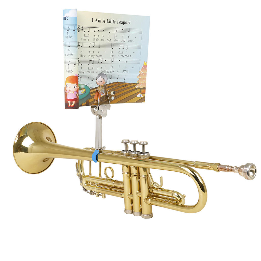 Sheet Music Clamp-on Holder Trumpet Sheet Clip Holder for Trumpet/Cornet/French Horn