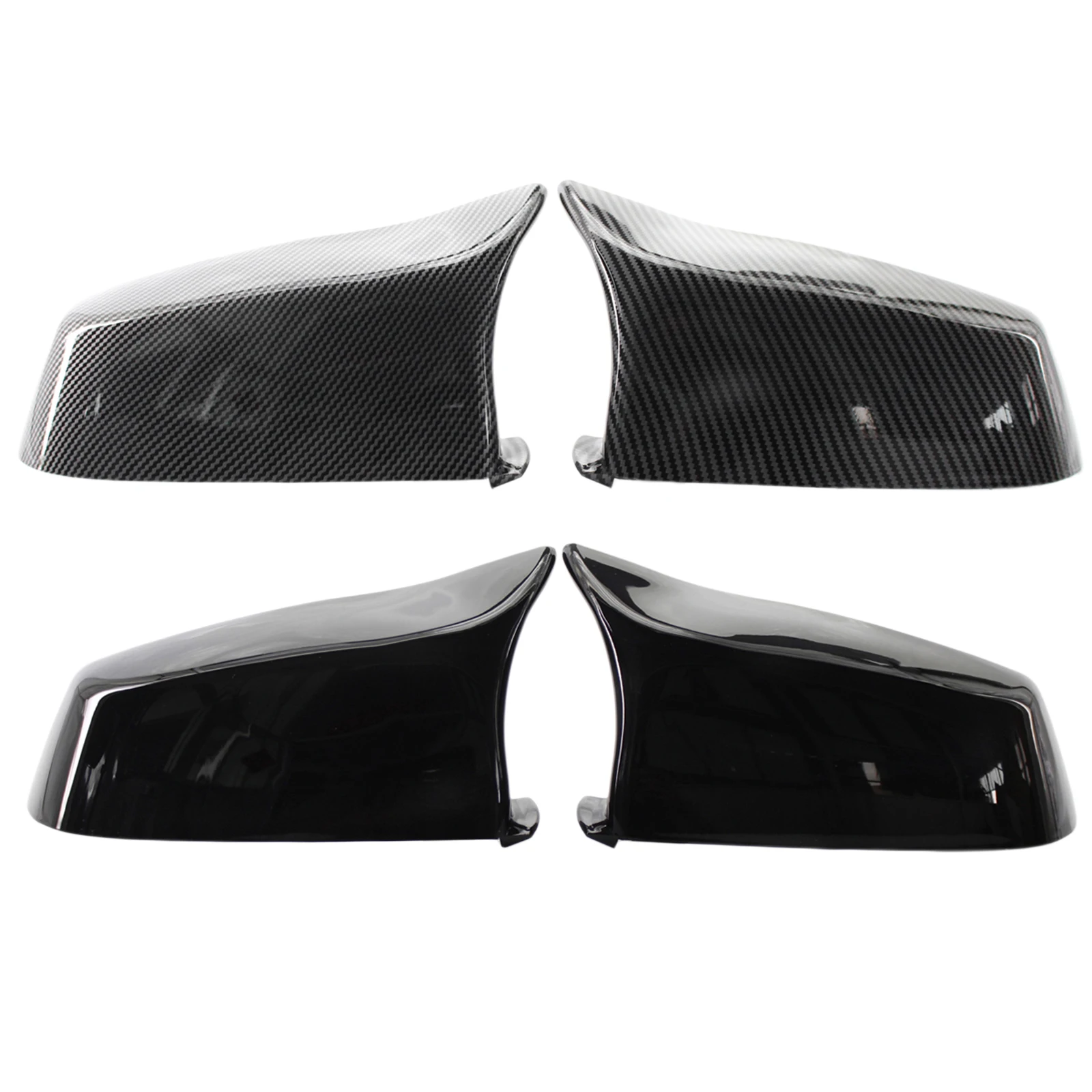 2x Car Rearview Mirror Cover Trim Replace Style For BMW E60 E61 F01 F02