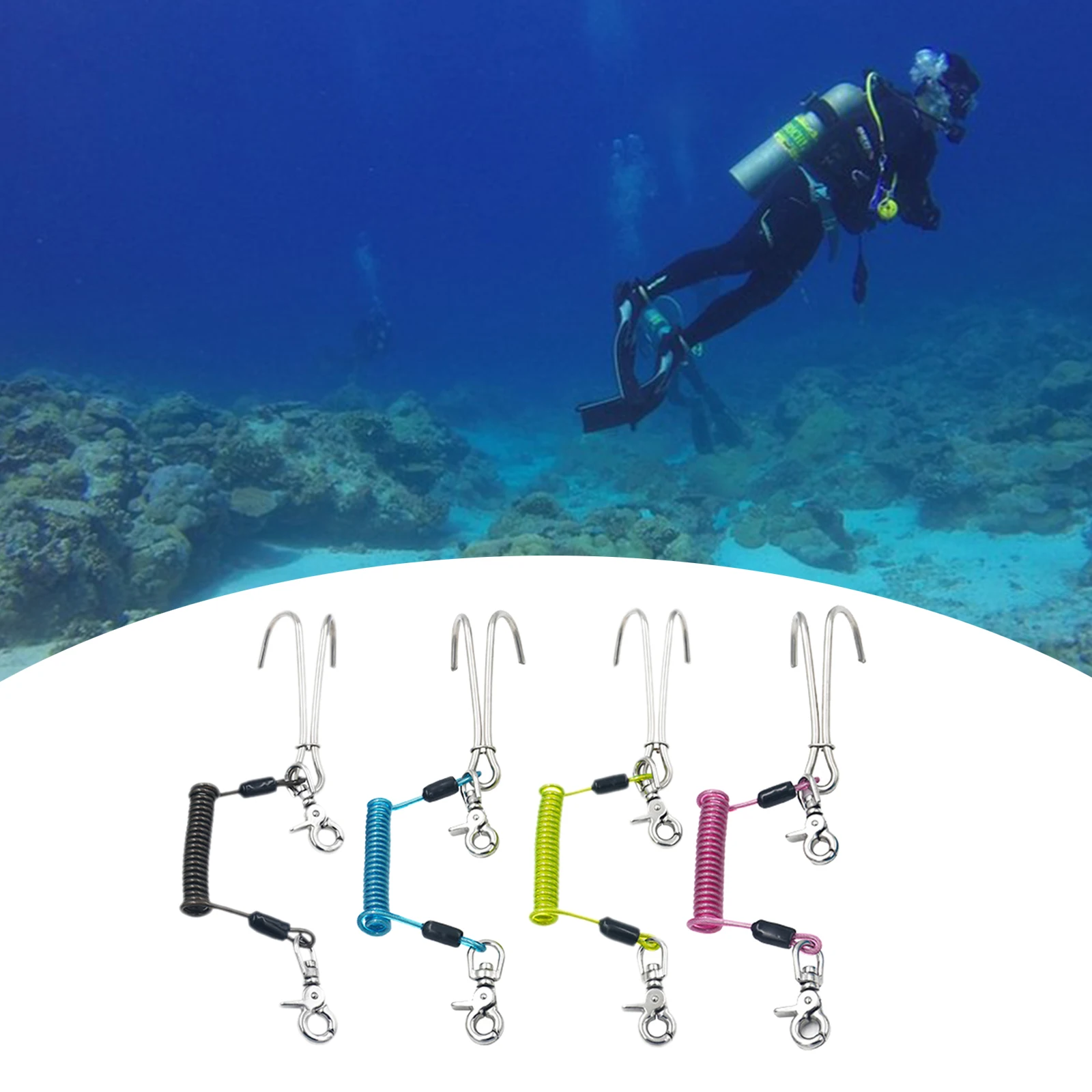 2x Scuba Snorkeling Reef Hook Webbing & Storage Bag Scuba Diving Current 
