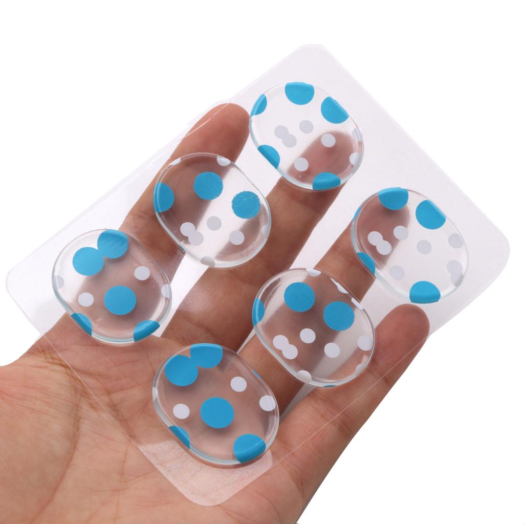 6 Pcs Drum Dampeners Gel Pads, Reuseable Silicone Drum Silencers Dampening Gel