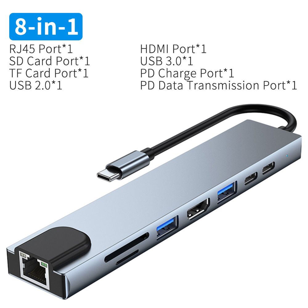 usb hub tipo doca estação multiport adaptador com hdmi vga hdmi pd para portátil macbook ipad xiaomi