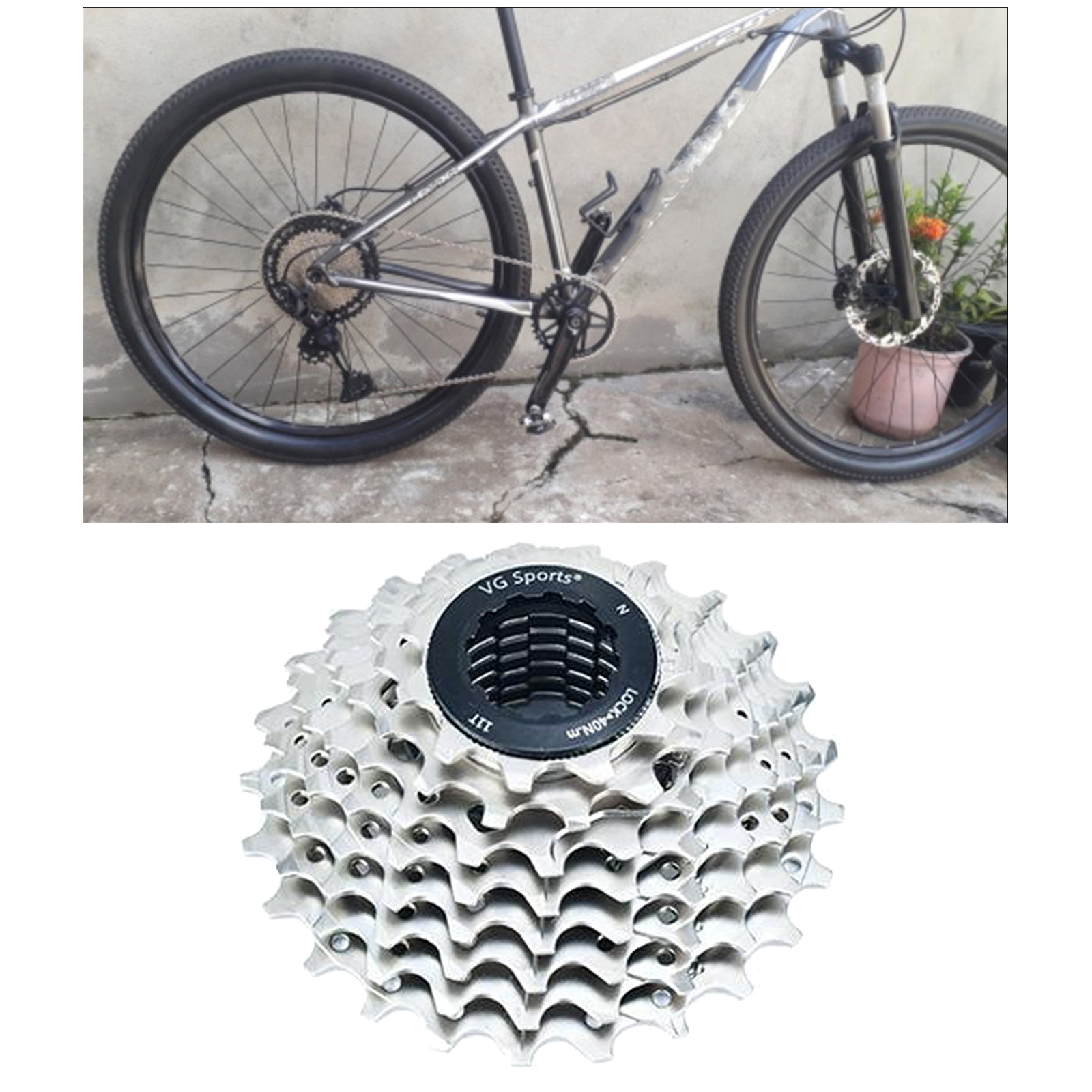  Freewheel 8 9 10  ​​11-25T / 46T Solid Steel Teeth Flywheel Sprocket Replacement Mountain Road Bike Fixed Cog