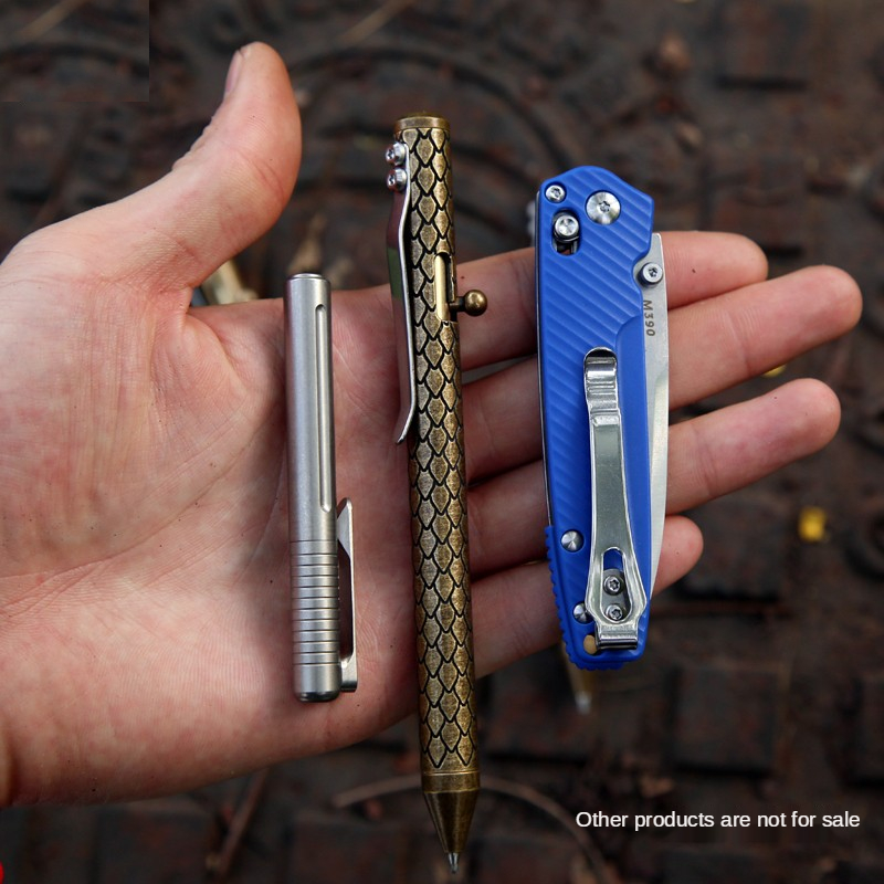Mini Taktischer Stift Tc4 Titanlegierung Metall Handschrift Unterschrift Stift Edc Ausgestattet Mit Zurück Clip Outdoor Kampf Schutz Werkzeug – Detail 10