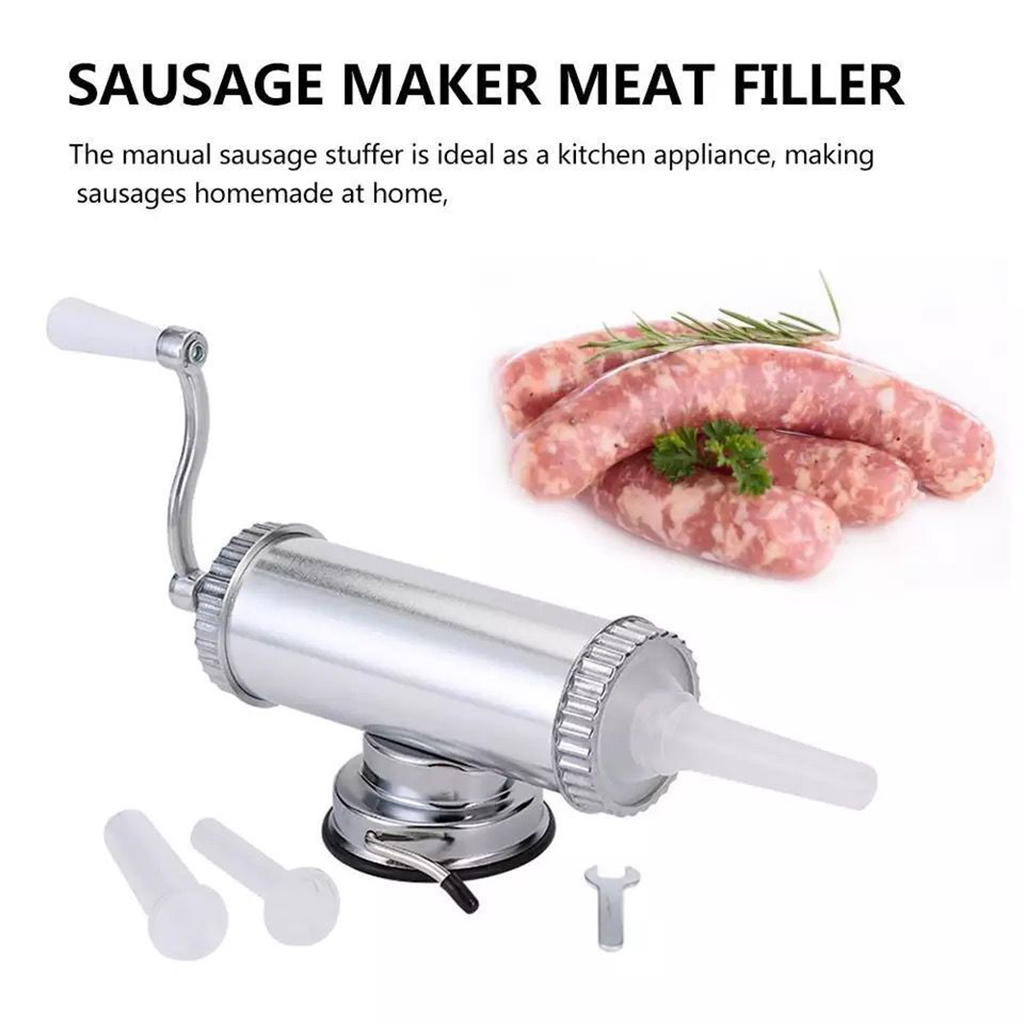 Homemade Kitchen 2 LBS Sausage Maker Meat Stuffer Filler Saugage Press