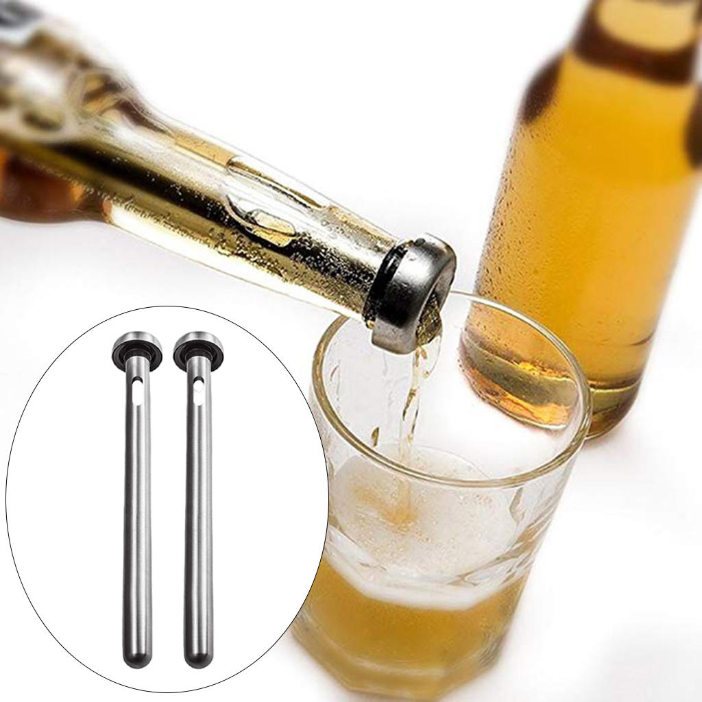 Beer Chiller Sticks for Bottles Cool Stuff Ice Drinks Wine Cold Beer Bottle Chiller for Gifts for Men Dad Husband Birthday Gift