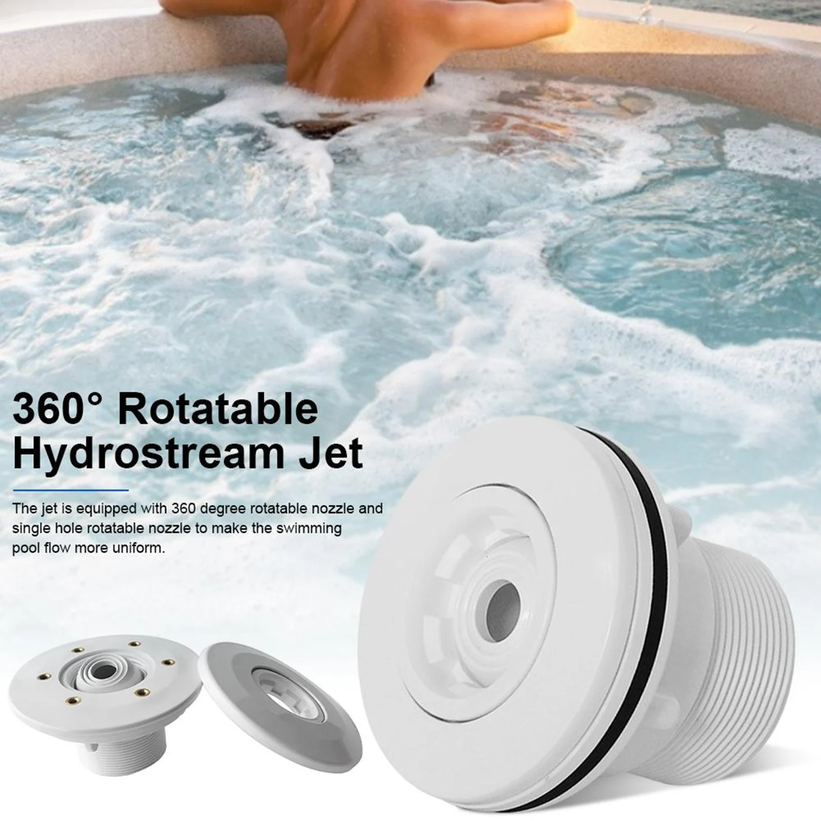 Swimming Pool Outlet Massage Nozzle 360 Rotation Water Outlet Easy Install