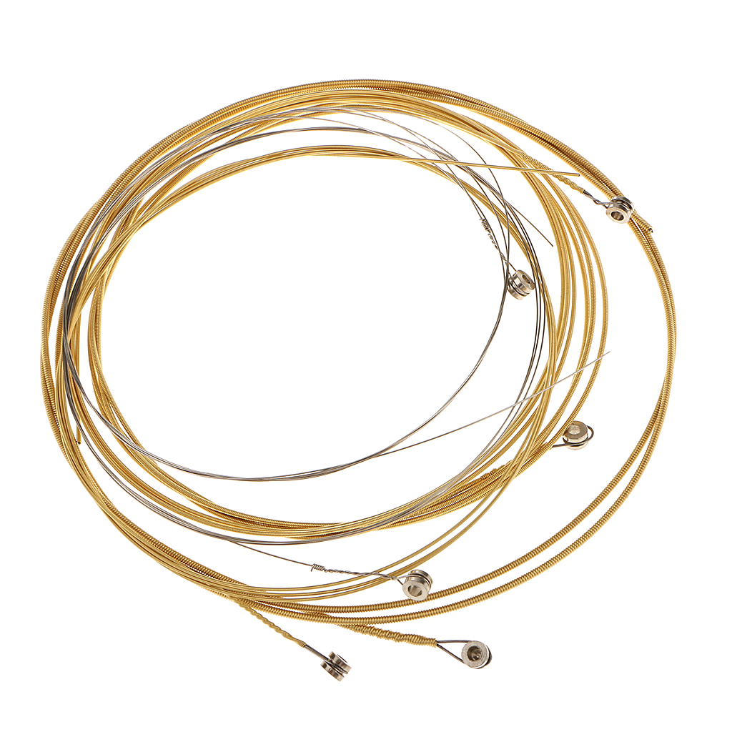 6pcs Golden E-B-D-G-A-E String For 38-41Inch Acoustic Guitar Accessory