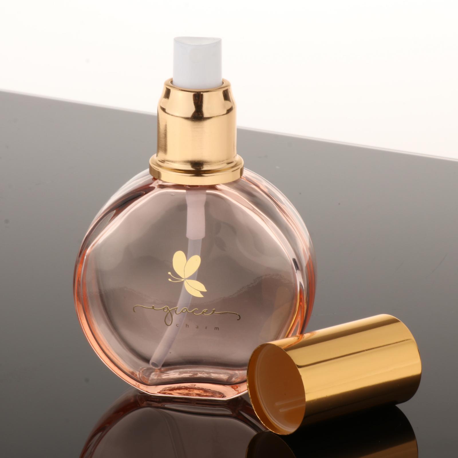 Travel 75ml 2.5 Ounce Empty Clear Glass Fragrance Perfume Bottle Atomizer Refillable Perfume Fine Mist Spray Bottle Travel