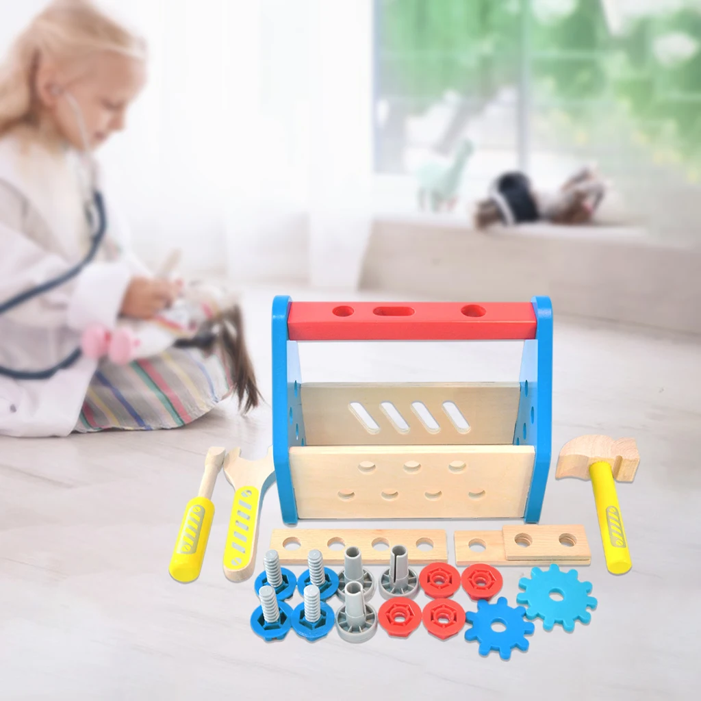 Simulation Take-Along Tool Kit Wrench And Hammer DIY Children Toolbox Toys