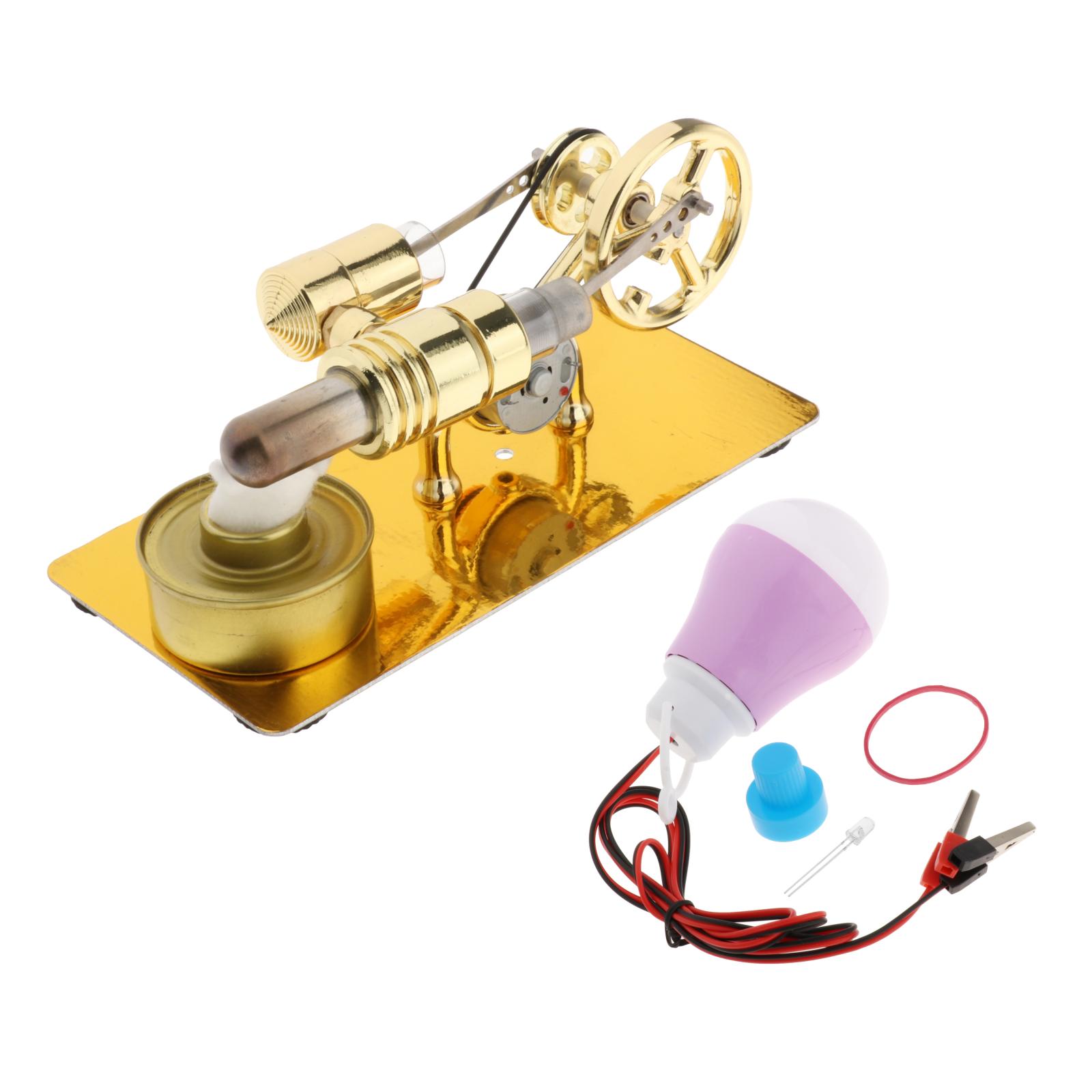 Stirling Engine Generator Motor Model Kit Physics Steam Heat Educational Toy for Kids Adult