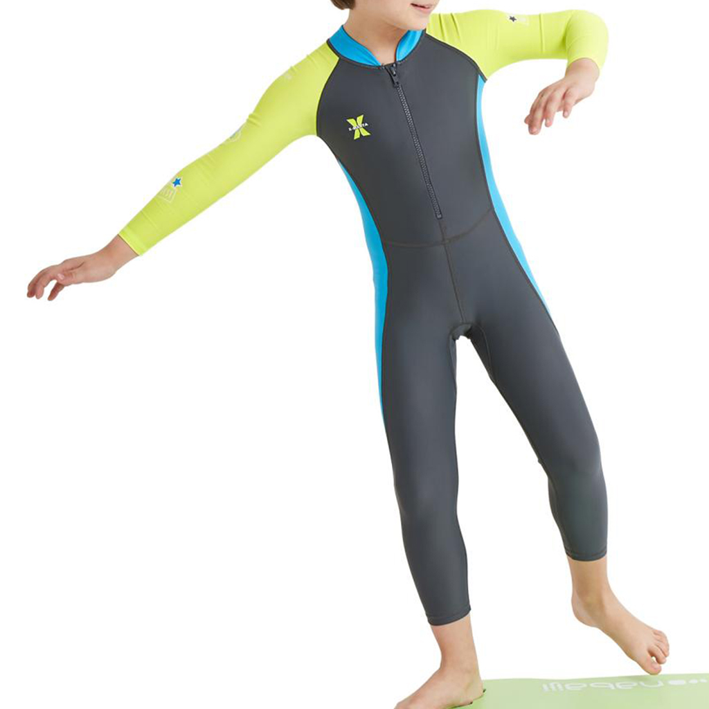 Baby Boy Girl Long Sleeve Swimsuit One Piece Surfing Suit Beach Swimwear 