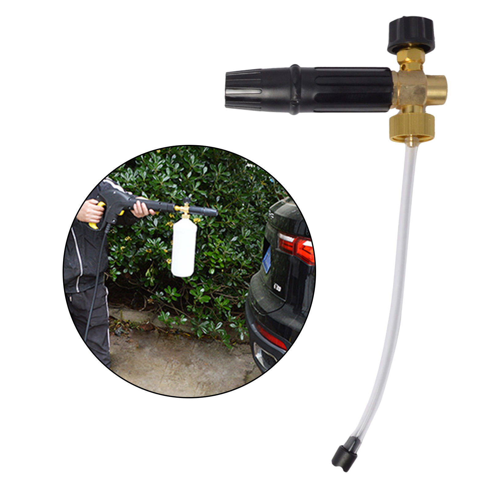 Brass Pressure Washer Jet Washer Foam Nozzle with 1/4