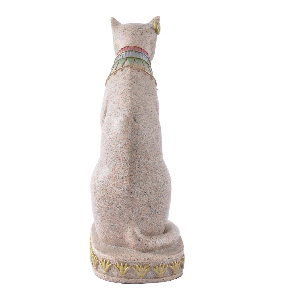 Sand Stone Ancient Egyptian Style Mau Cat Statue Hand Carved Figurine Model