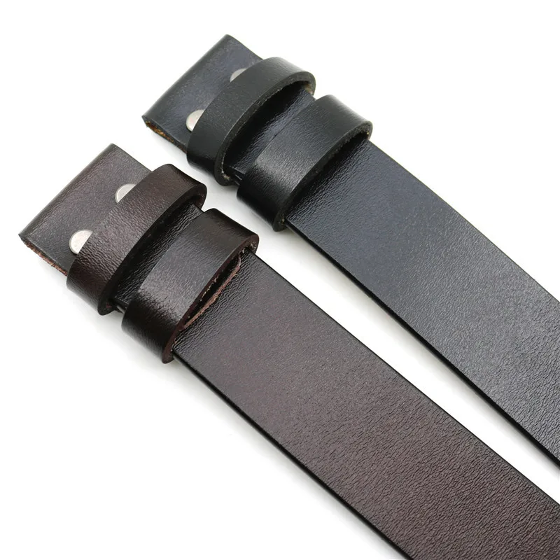 cowboy belt Men Belt No Smooth Buckle Belts Body Accessories Without Buckle 3.8cm Width Black Brown mens brown leather belt