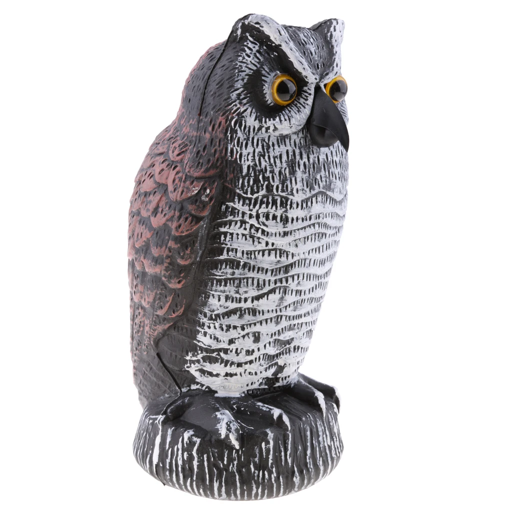 Large Great Horned Owl Decoy Bird Rodent Repellent Garden Yard Lawn Plants Artificial Decor Garden Supplies 11x 26cm