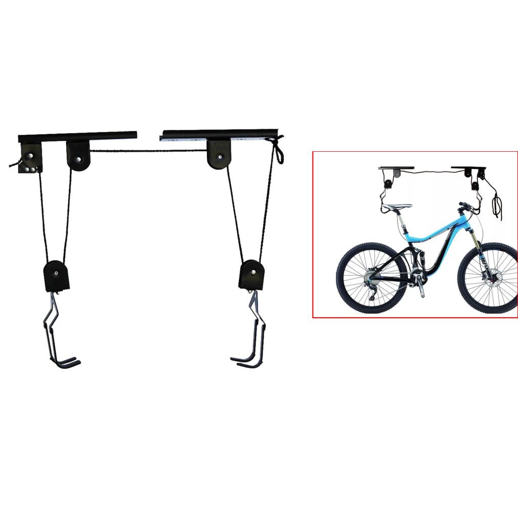 Ceiling Mounted Cycle Bike Lift Storage Hanger Holder Garage Hook Hoist Accessories