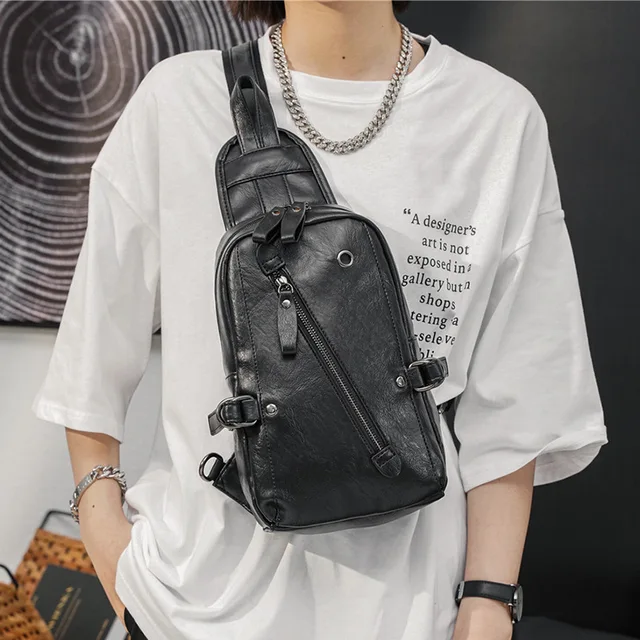 3932 (Paris Bag) Men Sling Bag Cross Body Bags Double Zipper Compartment  Shoulder Messenger Bag coach Beg Lelaki chest bag