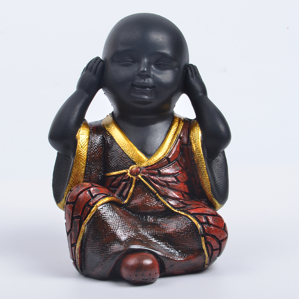 Little Monks Figurine Statue Baby Buddha Sculpture Home Office Decor Gift