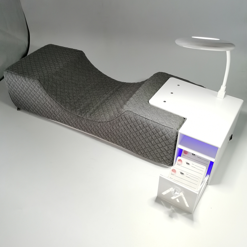Eyelash Extension Grafting Pillow Memory Foam W/ Shelf Light For Salon Home