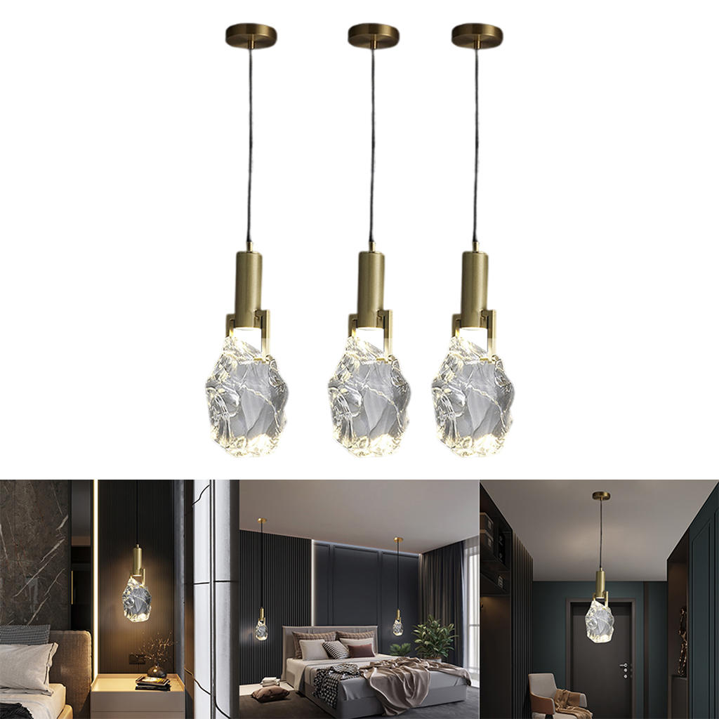 Creative Ceiling Hanging Lamp Lighting Fixture Lights Crystal Pendant Light for Entryway Farmhouse Foyer Bedside Restaurant