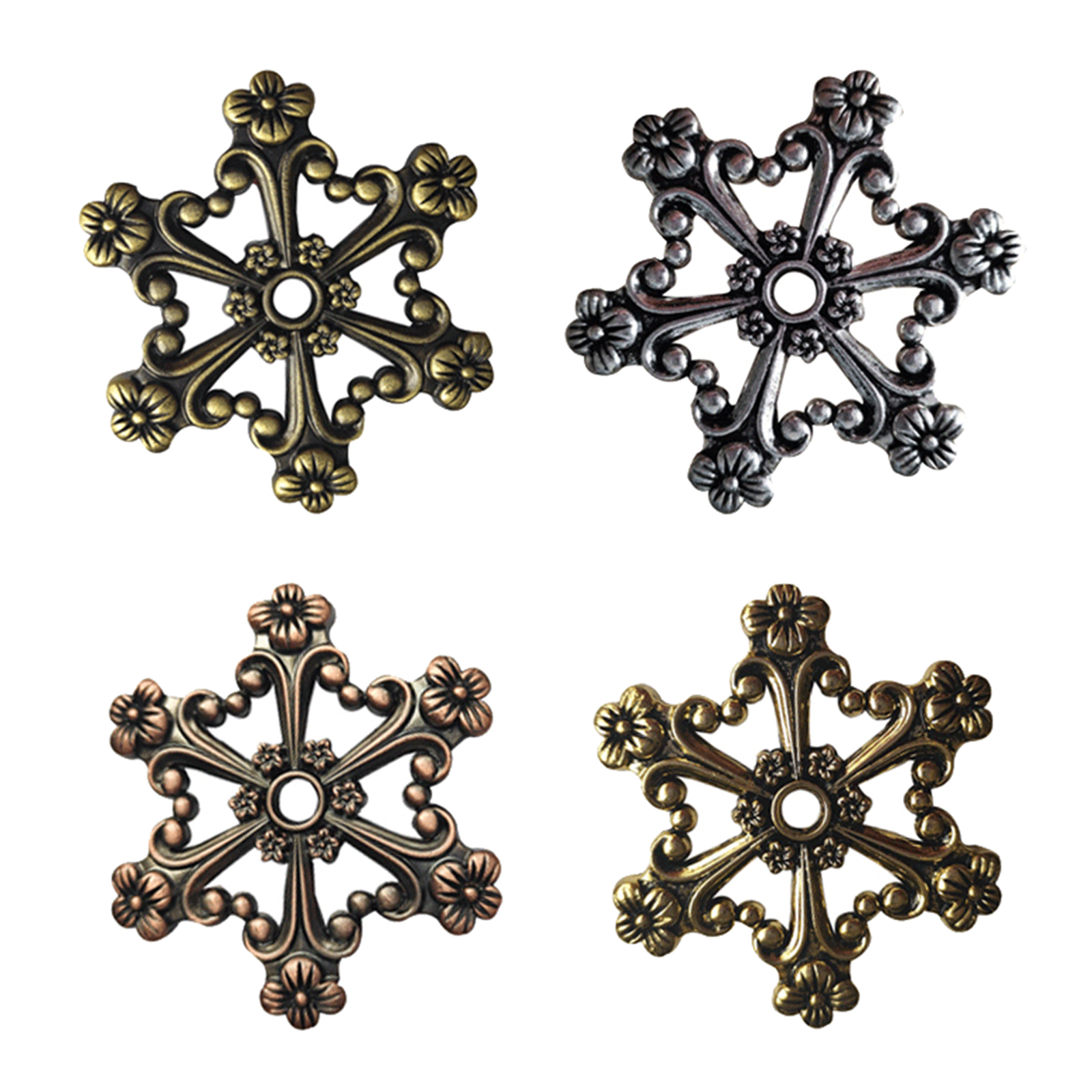 Metal Petal Shape Floss Bobbins Thread Holder 6 Ports Embroidery Organizer Holder Sewing Storage Accessories