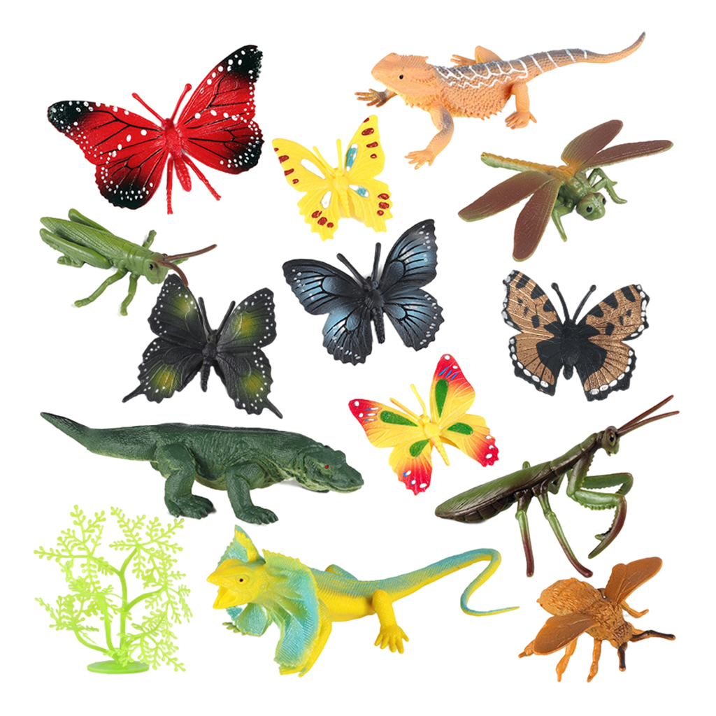 Insect Spider Butterfly Figurine Farm Wild Animal Model Action Figure Hot Toy Set For Children Gift Educational Toys