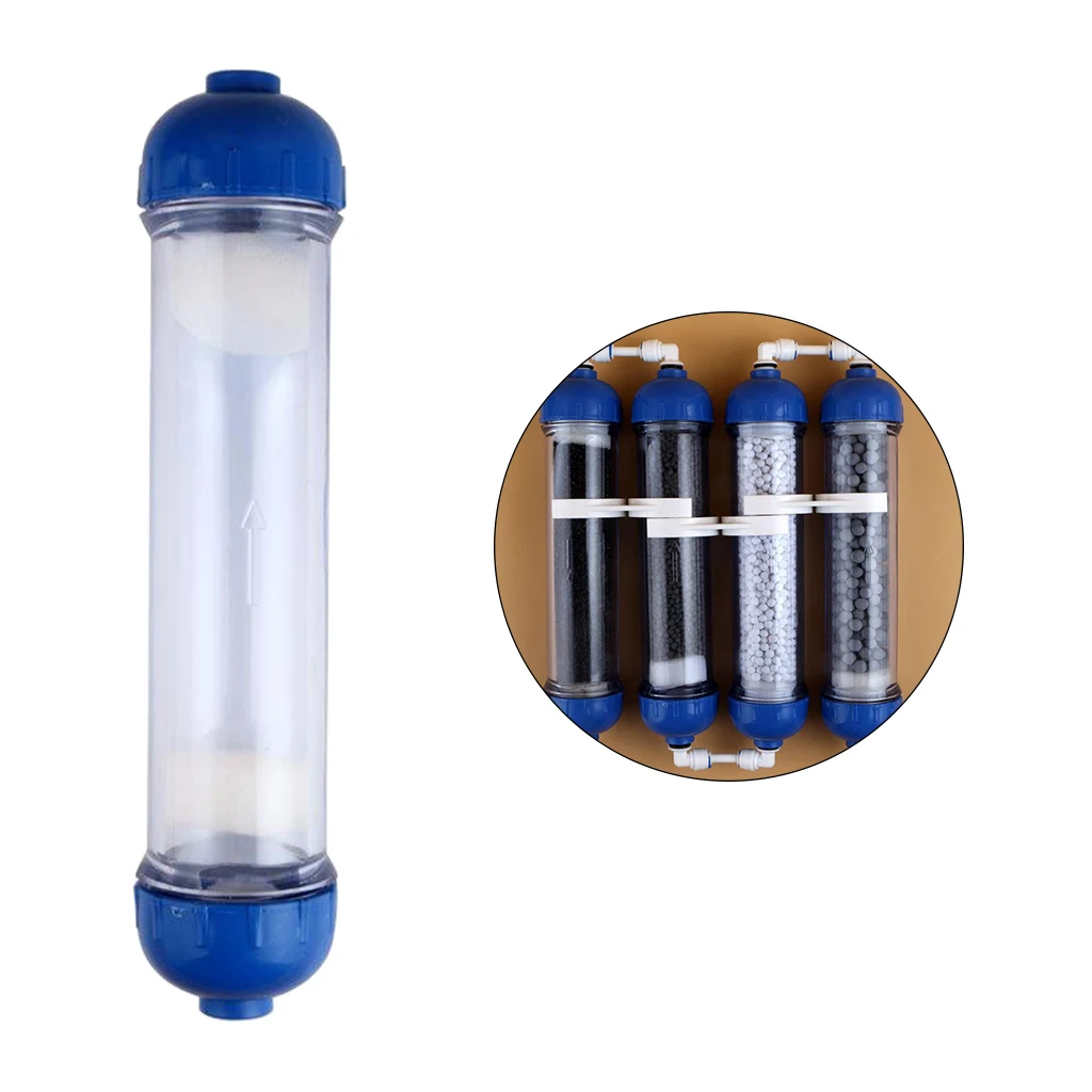 T33 Water Filter Housing Empty Bottle Refill Two Open Ends DIY Refillable Filter Shell Inline Filters Tube Reverse Osmosis