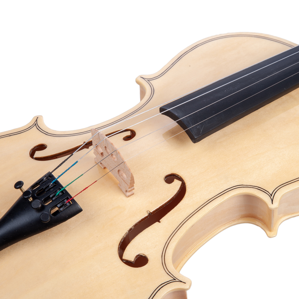 Acoustic Violin 4/4 Full Size Solid Wood Violin Set, Incl. Bow, Case And Rosin