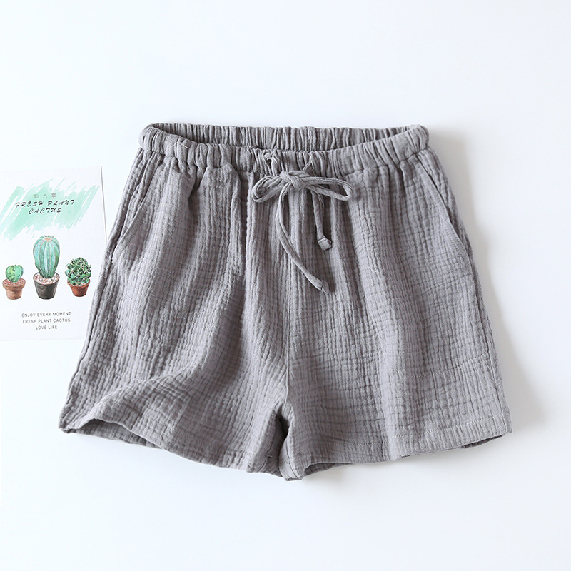 2026 Japanischer Neuer Stil Damen Sommer-Shorts 100% Baumwollkrepp Dünne Lose Haushosen Übergrößen Strandhosen Niedliche Shorts – Detail 11