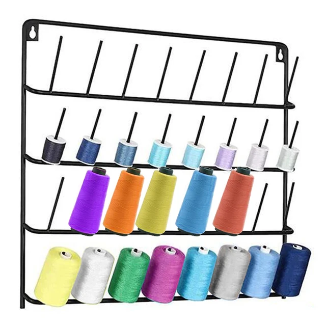 Sew Tech 60 Spool Cone Thread Rack Holder Plastic Stand Wall Mount Embroidery  Organizer Storage for Sewing Quiting Hair Braid
