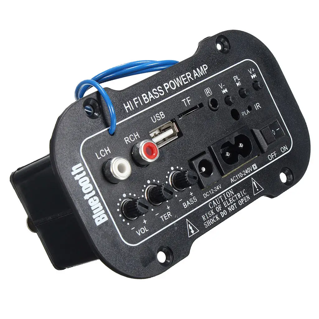 50W Amplifier Board Audio Bluetooth Amplificador USB FM Radio TF Player Subwoofer DIY Power Amplifiers For Car Truck RV Camper