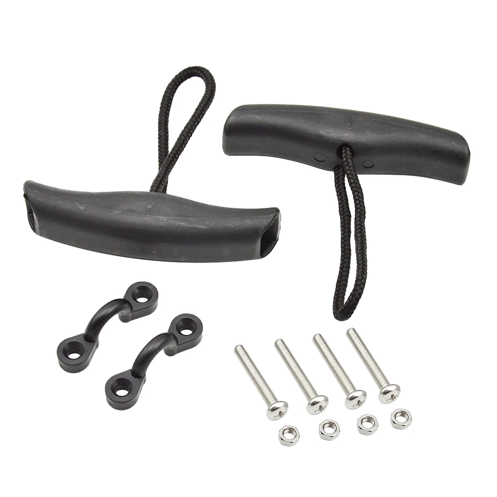2x Strong Kayak Handles T Handle with Pad Eyes Mounting Screws