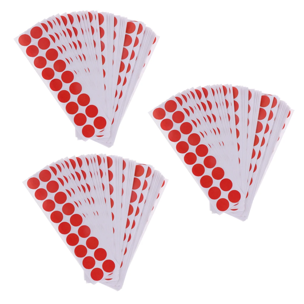 2700pcs  Target Sticker Adhesive Round Pasters Paper Sticker Red