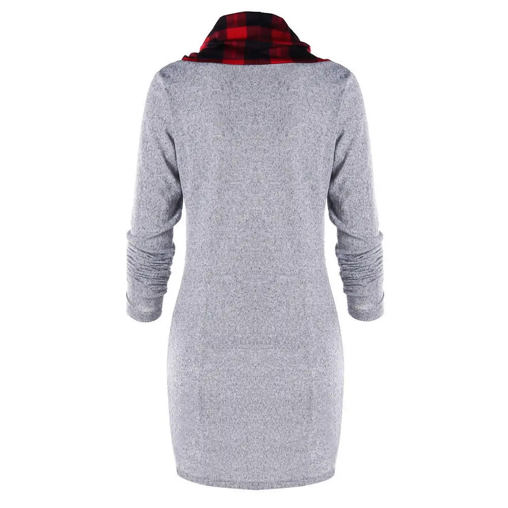 Hot Sale Casual Women Winter Autumn Long Sleeve Pullover Jacket Sweater Coat Hooded Jumper Tops White High Collar Sweaters 2021 christmas sweaters