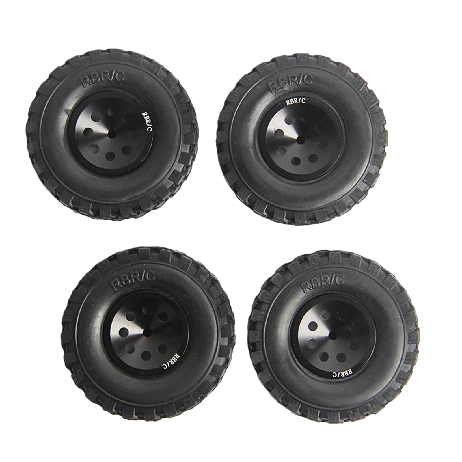 4x RC Car Hub Wheel Rim Tires for 1/16 WPL D12 RC Car Accessory