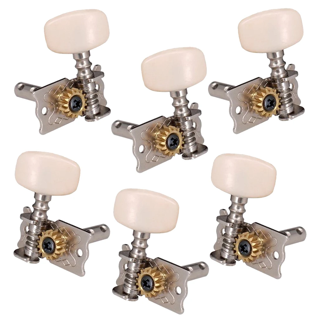 6Pieces 3L 3R Guitar String Tuning Pegs Tuner Machine Heads Knobs Tuning Keys for Acoustic or Electric Guitar