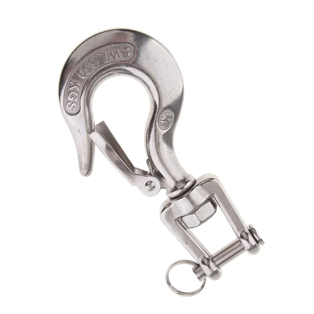 304 Stainless Steel Swivel Eye Clevis Lifting Chain Snap Hook 5/16 Inch