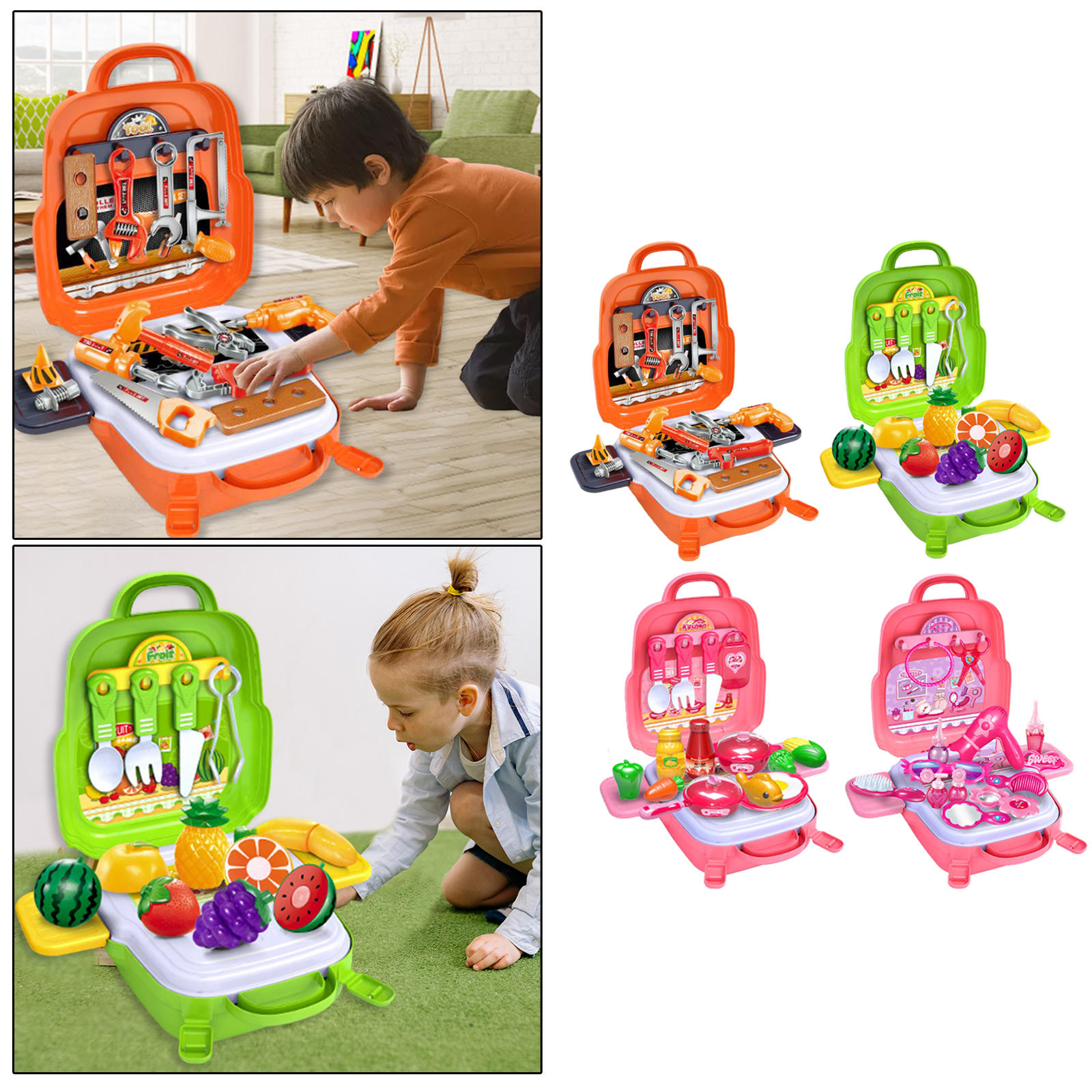 Pretend Play Set Montessori Development Early Learning Hand Eye Coordination Role Playing Toy for Children Girls Boys Preschool