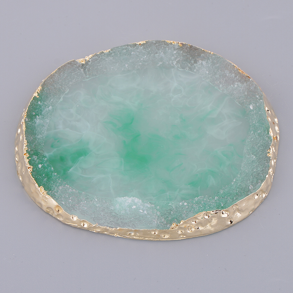 Imitation Agate Color Mixing Plate Jewelry Display Pad Coaster Cup Mat