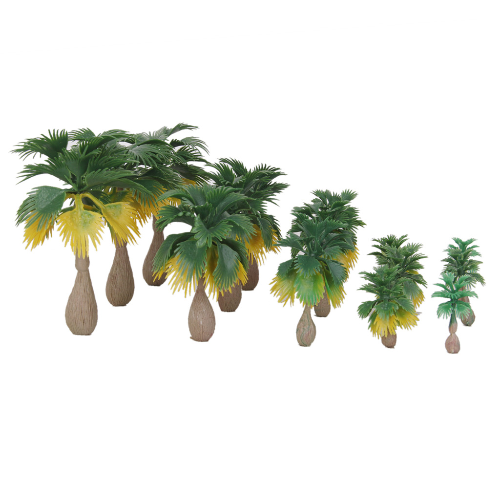 15 Miniature Trains Palm Trees Forest Beach Diorama Landscape N Z Scale 1: