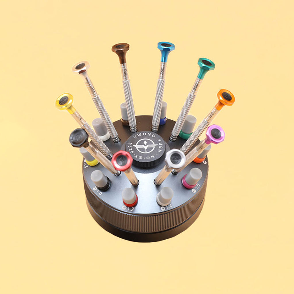 0.6mm-3.0mm Screwdrivers Set with Turnable Socket Professional Repair Tools for Watchmakers, Jewelry Repairman
