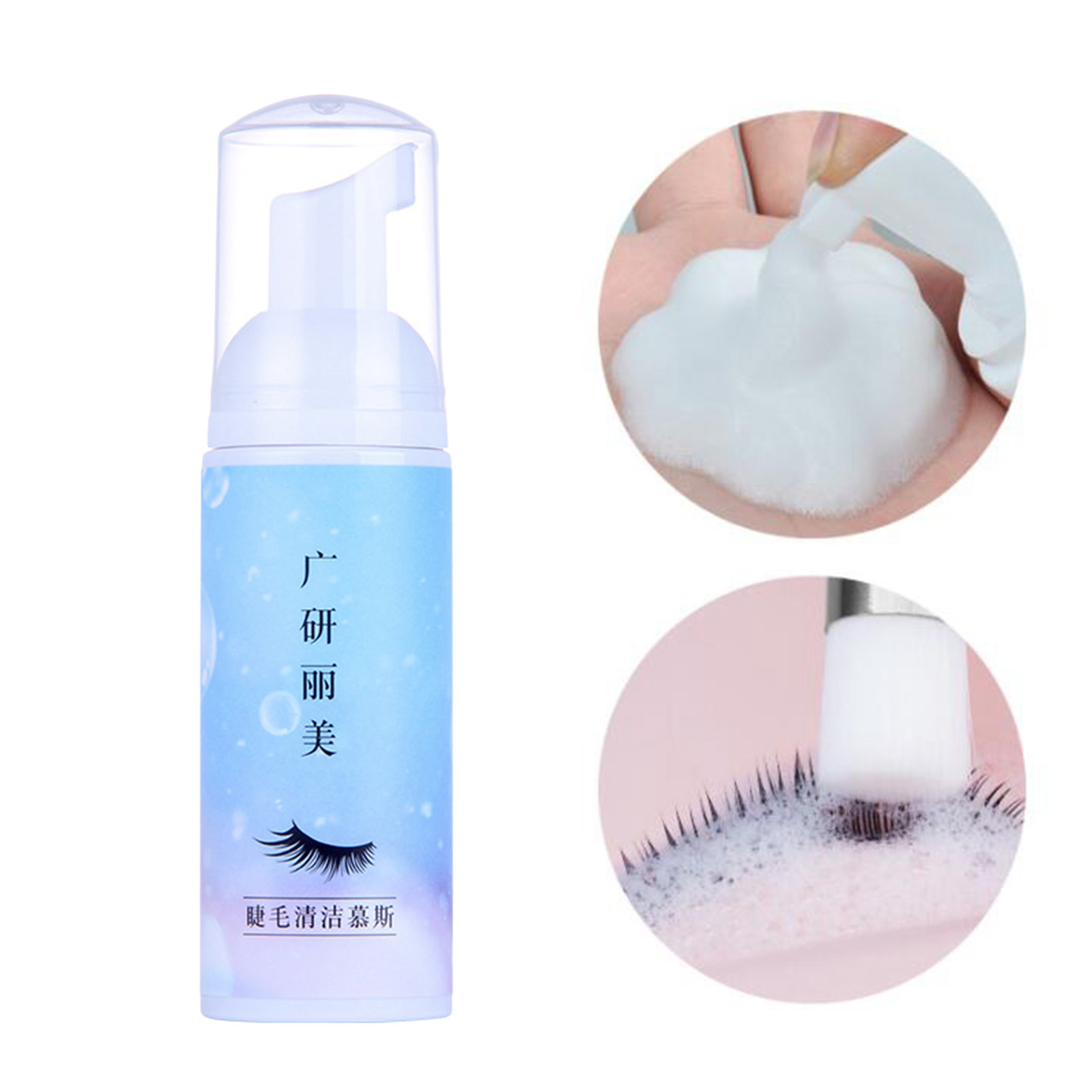 Eyelash Extension Shampoo Foam Cleanser Nourishing Formula for Home use