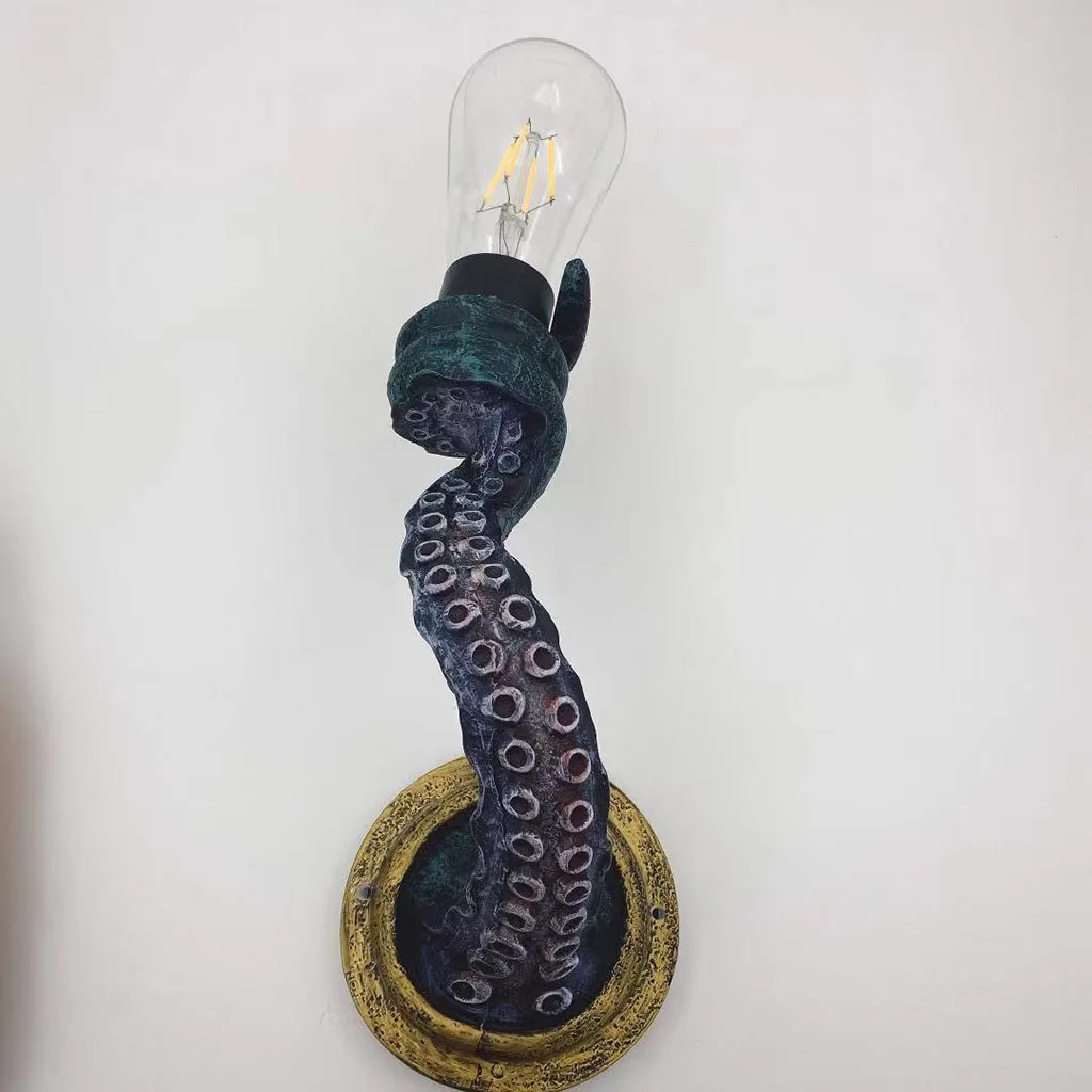 Retro Octopus Electric Light with E27 Bulbs, Tentacle Lamp Wall Sconces Lanterns Home Decor EU Plug